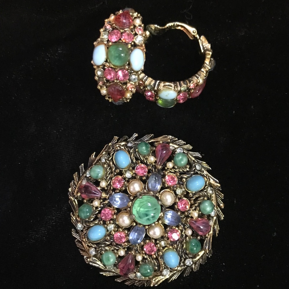 Hollycraft Brooch & Earrings